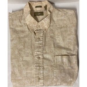 Natural Issue Shirt Adult XL Cotton Hawaiian Beach Theme Mens Short Sleeve